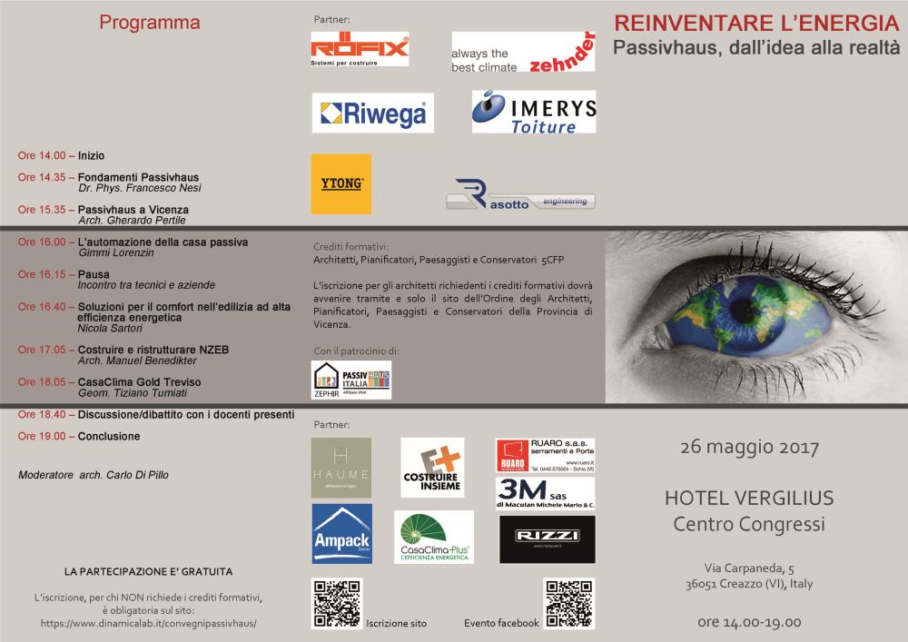 Evento "Reinventare lenergia - Passivhaus: dallidea alla realtà"